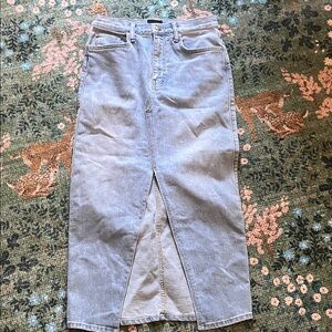 Hudson Light Blue Jean Midi Skirt Size 27